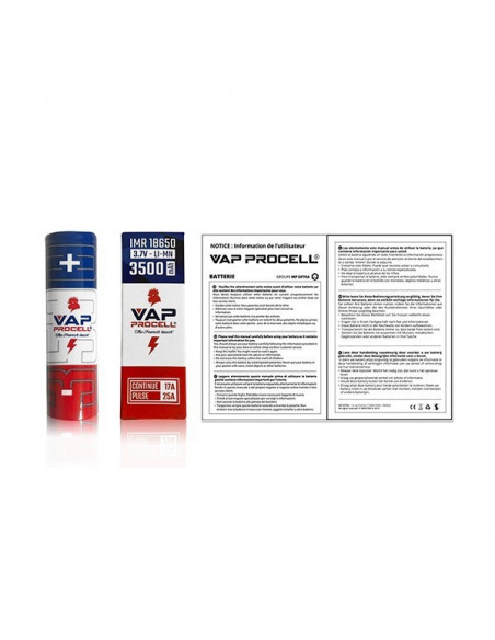 Accus IMR 18650 3500mAh 25A Vap Procell