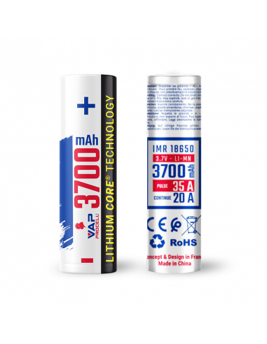Accus IMR 18650 3700mAh 20A/CDM 35A Vap Procell