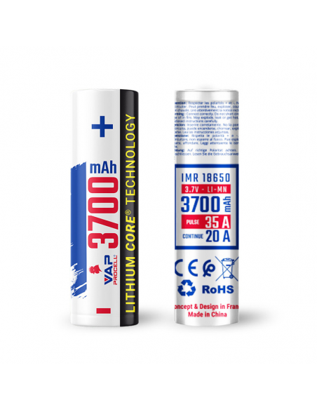 Accus IMR 18650 3700mAh 20A/CDM 35A Vap Procell
