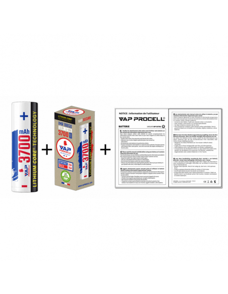 Accus IMR 18650 3700mAh 20A/CDM 35A Vap Procell