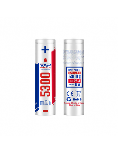 Accus IMR 21700 5300mAh 17A/CDM 25A Vap Procell