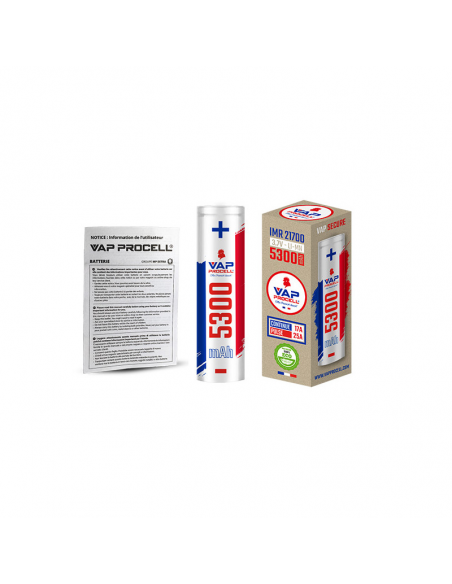 Accus IMR 21700 5300mAh 17A/CDM 25A Vap Procell